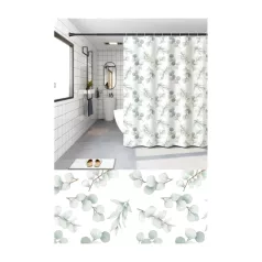 Peva Zuhanyfüggöny Eukaliptusz mintás 240 x 200 cm