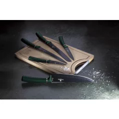   Berlinger Haus Késkészlet+Vágódeszka 6 Részes BH-2551 Emerald