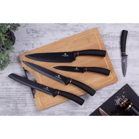 Berlinger Haus Késkészlet 6 részes Vágódeszkával BH-2550AN Black Rose 