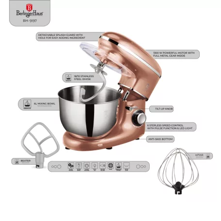 Berlinger Haus Konyhai Robotgép BH-9197 Rose Gold 