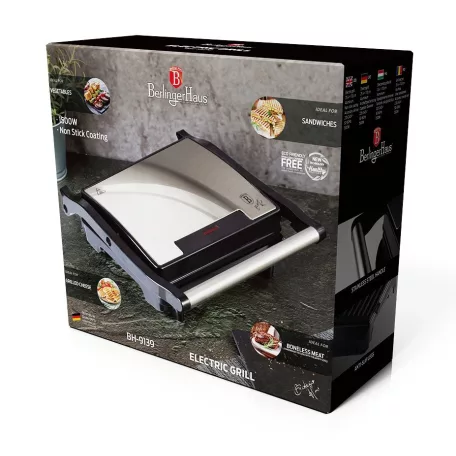 Berlinger Haus Elektromos Grillsütő BH-9139 Black Silver