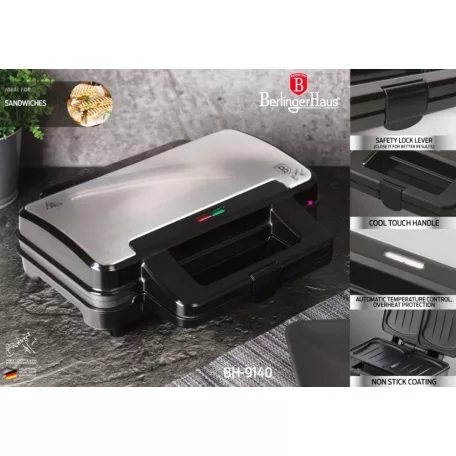 Berlinger Haus Elektromos Grillsütő BH-9140 Black Silver