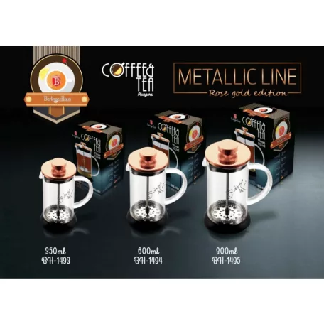 Berlinger Haus Kávé és Teafőző 800 ml BH-1495 Rose Gold