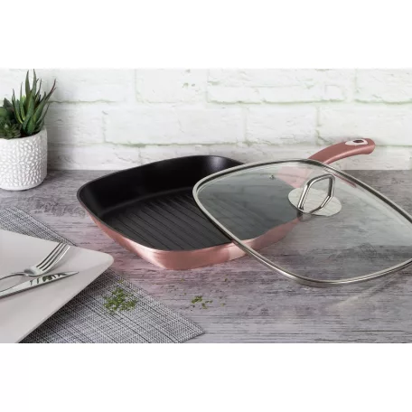 Berlinger Haus Grill Serpenyő+Fedő 28 Cm BH-6028 I-Rose