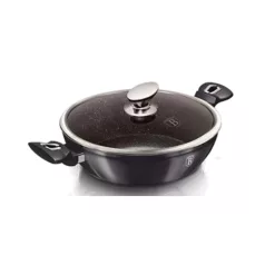   Berlinger Haus Alacsony lábas fedővel 28 cm BH-6898 Carbon Pro