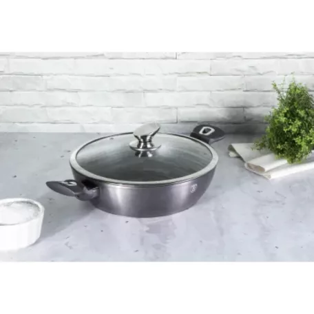 Berlinger Haus Alacsony lábas fedővel 28 cm BH-6898 Carbon Pro