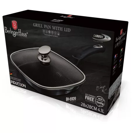 Berlinger Haus Grill Serpenyő Fedővel 28 cm BH-6909 Carbon Pro