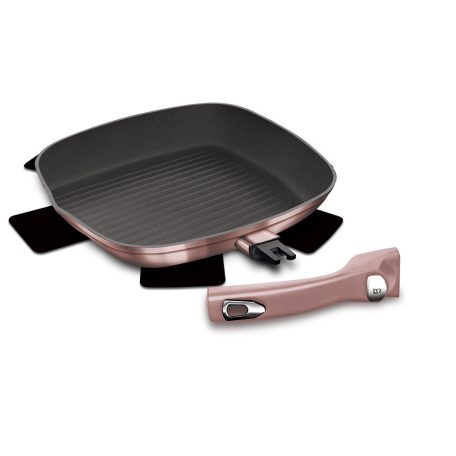 Berlinger Haus Grill Serpenyő Levehető Nyéllel 28 Cm BH-6086 I-Rose