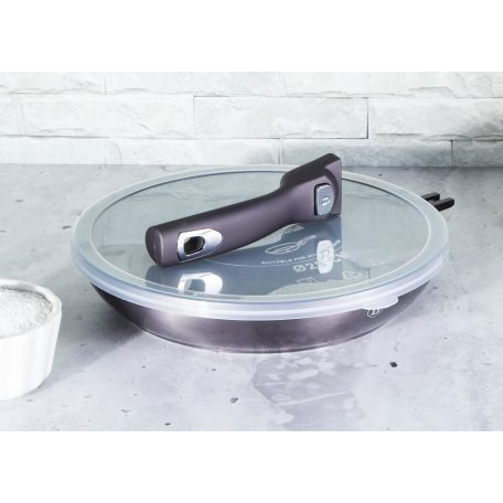 Berlinger Haus Serpenyő Levehető Nyéllel 28 cm BH-6913 Carbon Pro