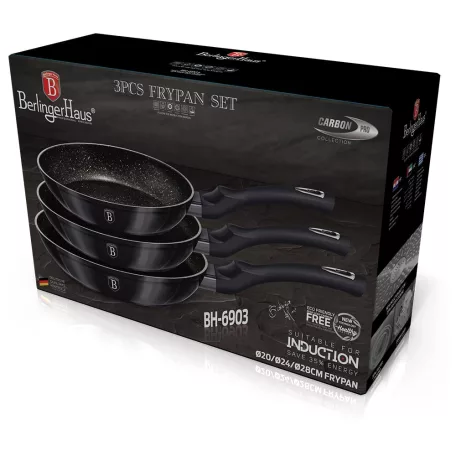 Berlinger Haus Serpenyő Készlet 3 Részes BH-6903 Carbon