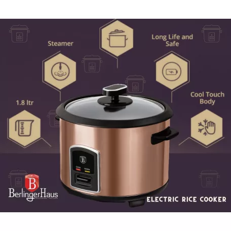 Berlinger Haus Elektromos Rizsfőző BH-9274 Rose Gold 