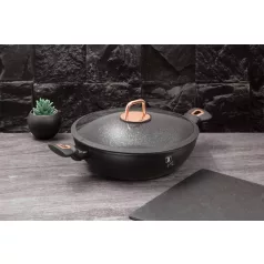 Berlinger Haus Wok Fedővel 30 Cm BH-7112 Black Rose 