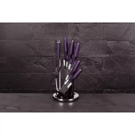 Berlinger Haus Késkészlet Állvánnyal 8 Részes BH-2587 Purple