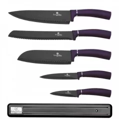   Berlinger Haus Késkészlet Mágneses Tartóval 6 Részes BH-2681 Purple