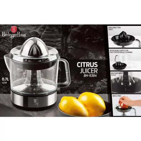 Berlinger Haus Elektromos Citromfacsaró Black Silver