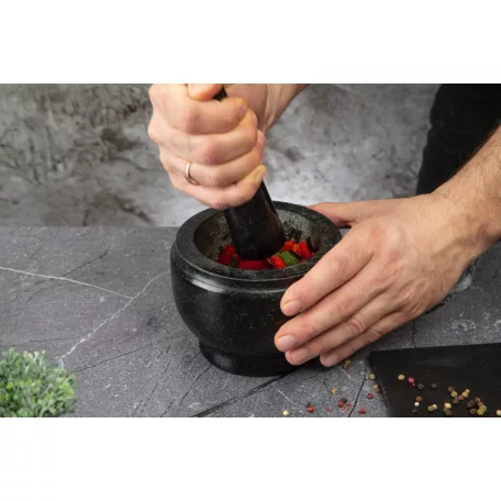 Berlinger Haus Mozsár+Törő Gránit BH-7825 Black Silver