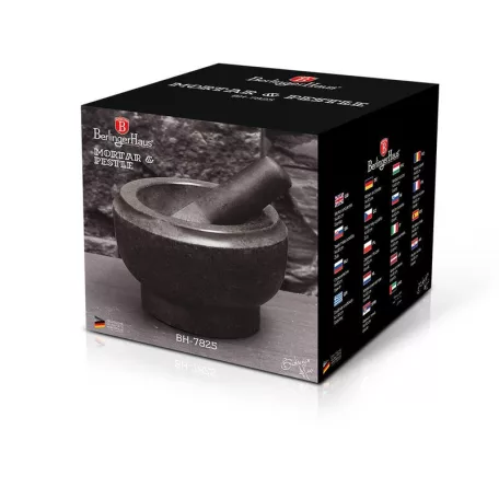 Berlinger Haus Mozsár+Törő Gránit BH-7825 Black Silver