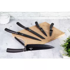   Berlinger Haus Késkészlet+Vágódeszka 6 Részes BH-2567A Carbon Pro