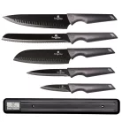 Berlinger Haus Késkészlet Mágneses Akasztóval 6 Részes BH-2701 Carbon Pro