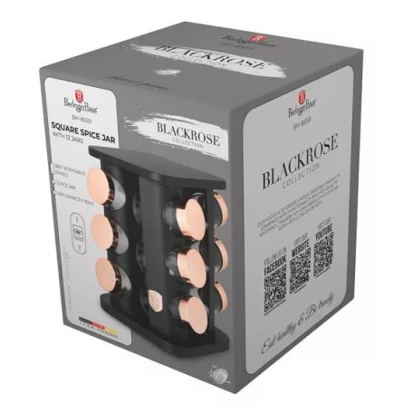 Berlinger Haus Fűszertartó Készlet 13 Részes BH-8559 Black Rose