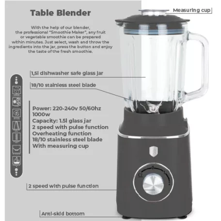 Berlinger Haus Turmixgép BH-9539 Antracit