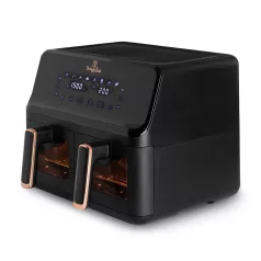   Berlinger Haus Forrólevegős AirFryer Sütő 6,3 L Dupla Kosárral BH-9469 Black Rose 