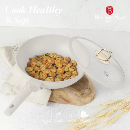 Berlinger Haus Wok Fedővel 28 Cm BH-8064 Sahara 