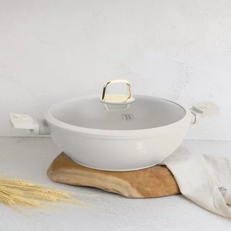 Berlinger Haus Wok Fedővel 30 Cm BH-8065 Sahara 
