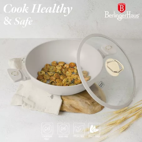 Berlinger Haus Wok Fedővel 30 Cm BH-8065 Sahara 