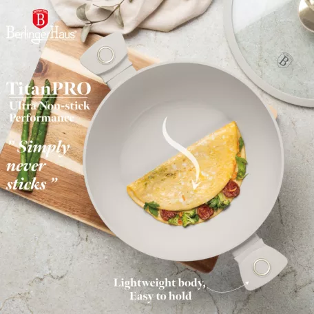 Berlinger Haus Wok Fedővel 30 Cm BH-8065 Sahara 