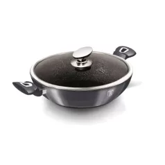 Berlinger Haus Wok Fedővel 30 cm BH-7111 Carbon Pro