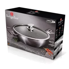 Berlinger Haus Wok Fedővel 30 cm BH-7111 Carbon Pro
