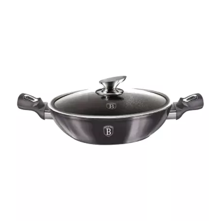 Berlinger Haus Wok Fedővel 30 cm BH-7111 Carbon Pro