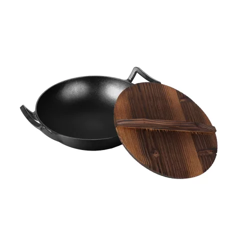 Berlinger Haus Öntöttvas Wok Fa Tetővel LP-BH-190 Strong Mold