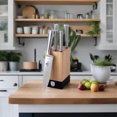   Berlinger Haus Késkészlet 7 részes Bambusz Állvánnyal BH-2804 Matte Black 