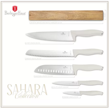 Berlinger Haus Késkészlet 6 részes Mágneses Akasztóval BH-2945 Sahara 