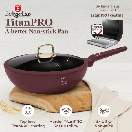 Berlinger Haus Wok+Fedő 28 Cm BH-8034 Leonardo 