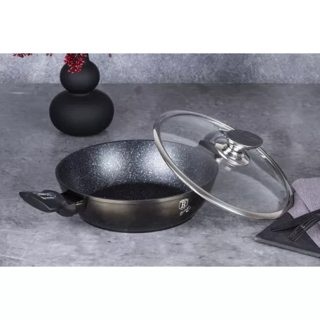 Berlinger Haus Alacsony Lábas+Fedő 24 Cm BH-6608 Shiny Black 