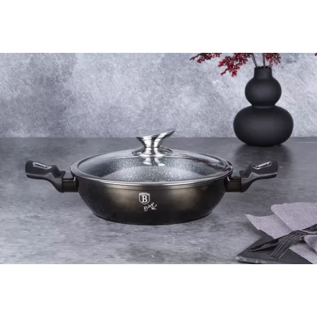 Berlinger Haus Alacsony Lábas+Fedő 24 Cm BH-6608 Shiny Black 