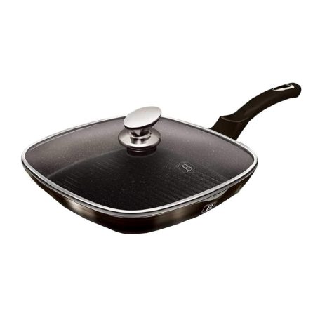 Berlinger Haus Grill Serpenyő+Fedő 28 Cm BH-6612 Shiny Black 