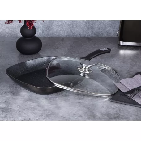 Berlinger Haus Grill Serpenyő+Fedő 28 Cm BH-6612 Shiny Black 