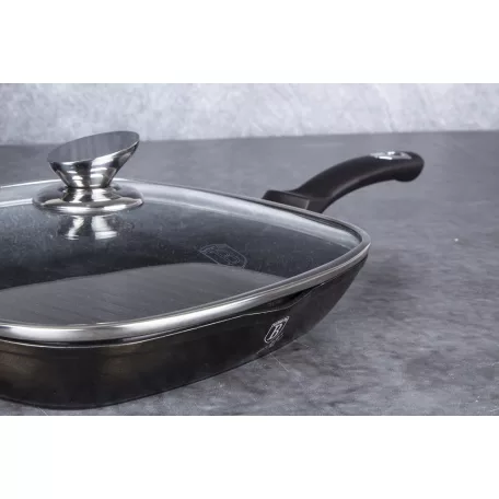 Berlinger Haus Grill Serpenyő+Fedő 28 Cm BH-6612 Shiny Black 
