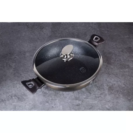 Berlinger Haus Wok+Fedő 30 Cm BH-7115 Shiny Black 