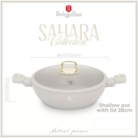Berlinger Haus Alacsony Lábas+Fedő 28 Cm BH-8068 Sahara 