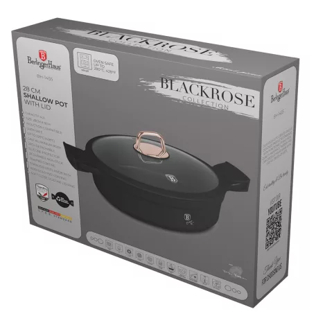 Berlinger Haus Alacsony Lábas+Fedő 28 cm BH-1455  Black Rose