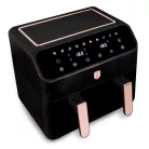 Berlinger Haus Forrólevegős AirFryer Sütő Dupla Kosárral 4 L+4 L BH-9659 Black Rose