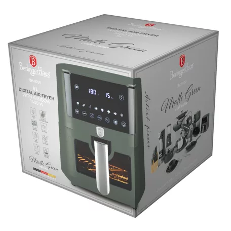 Berlinger Haus Forrólevegős AirFryer Sütő 5 L BH-9709 Matte Green
