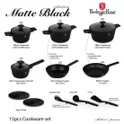 Berlinger Haus Edénykészlet 15 Részes BH-8198 Matte Black 