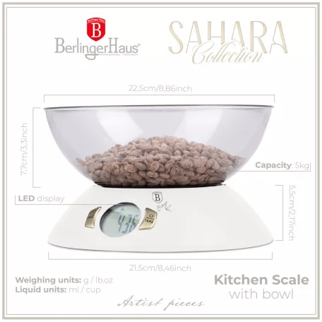 Berlinger Haus Konyhai Mérleg+Tál BH-9617 Sahara