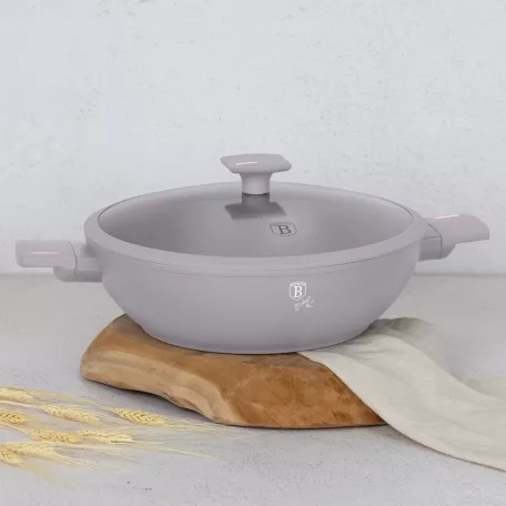 Berlinger Haus Wok+Fedő 30 Cm BH-8095 Taupe